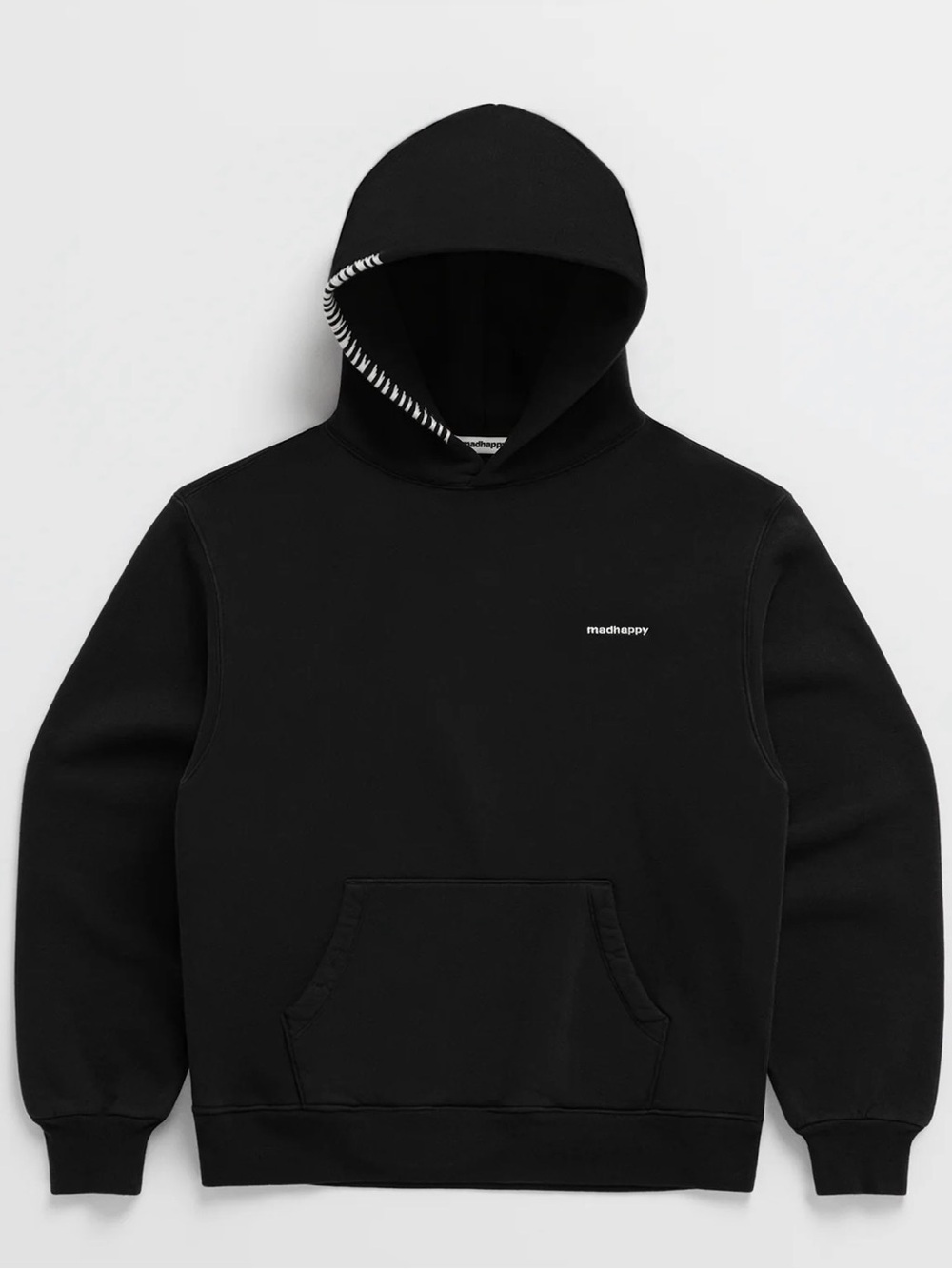 Madhappy Black Pullover Hoodie with Subtle White Logo UNISEX